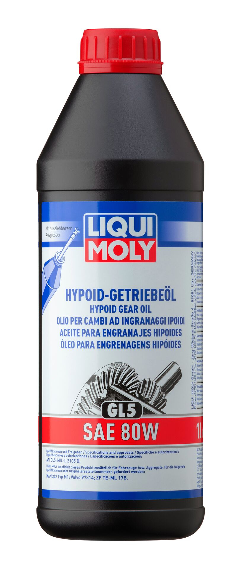 Масло трансмиссионное Liqui Moly Hypoid-Getriebeöl SAE 80W, 1л (1025)