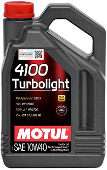 Motul 4100 Turbolight 10W-40 5 л (108645)