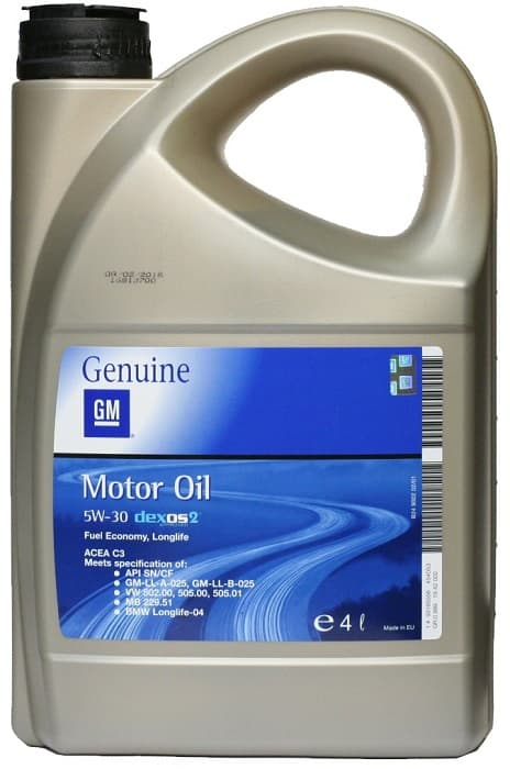 Масло моторное General Motors Dexos 2 5W-30, 4л (93165556)