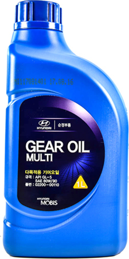 Масло трансмиссионное Hyundai/Kia Gear Oil Multi 80W-90, 1 л (0220000110)
